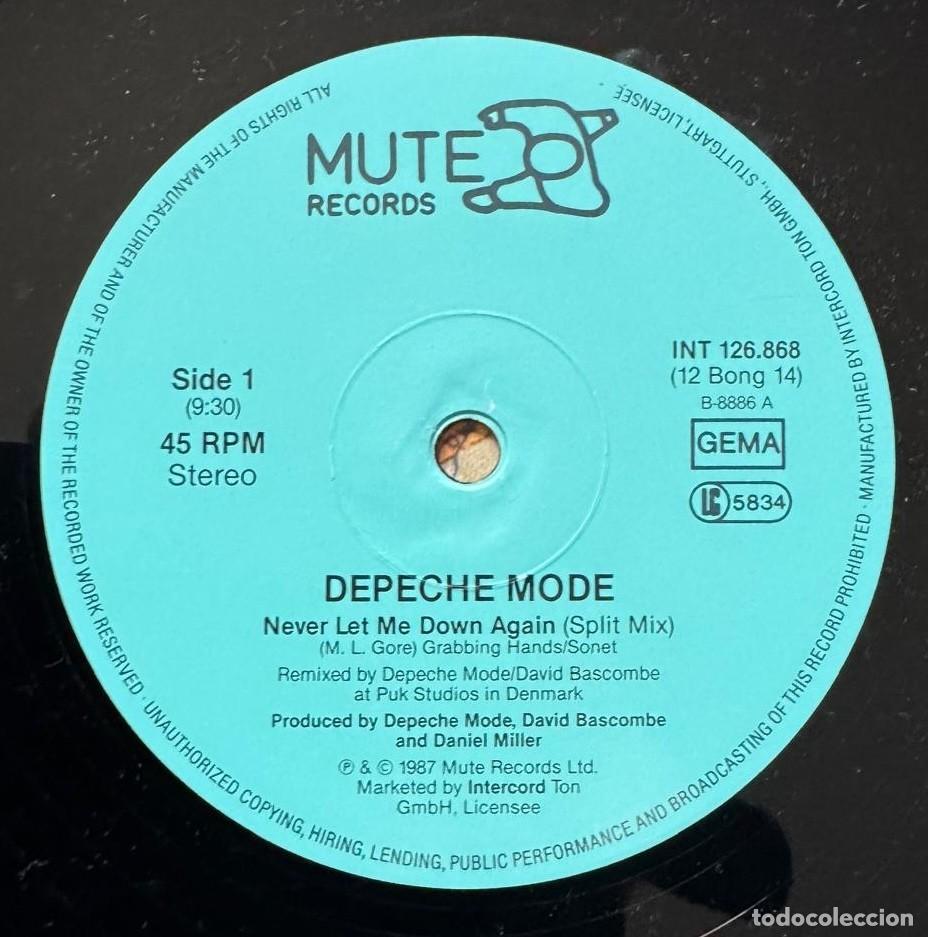 Discos de vinilo: depeche mode maxi 45t nerver let me down (germany) ex EX - Foto 3