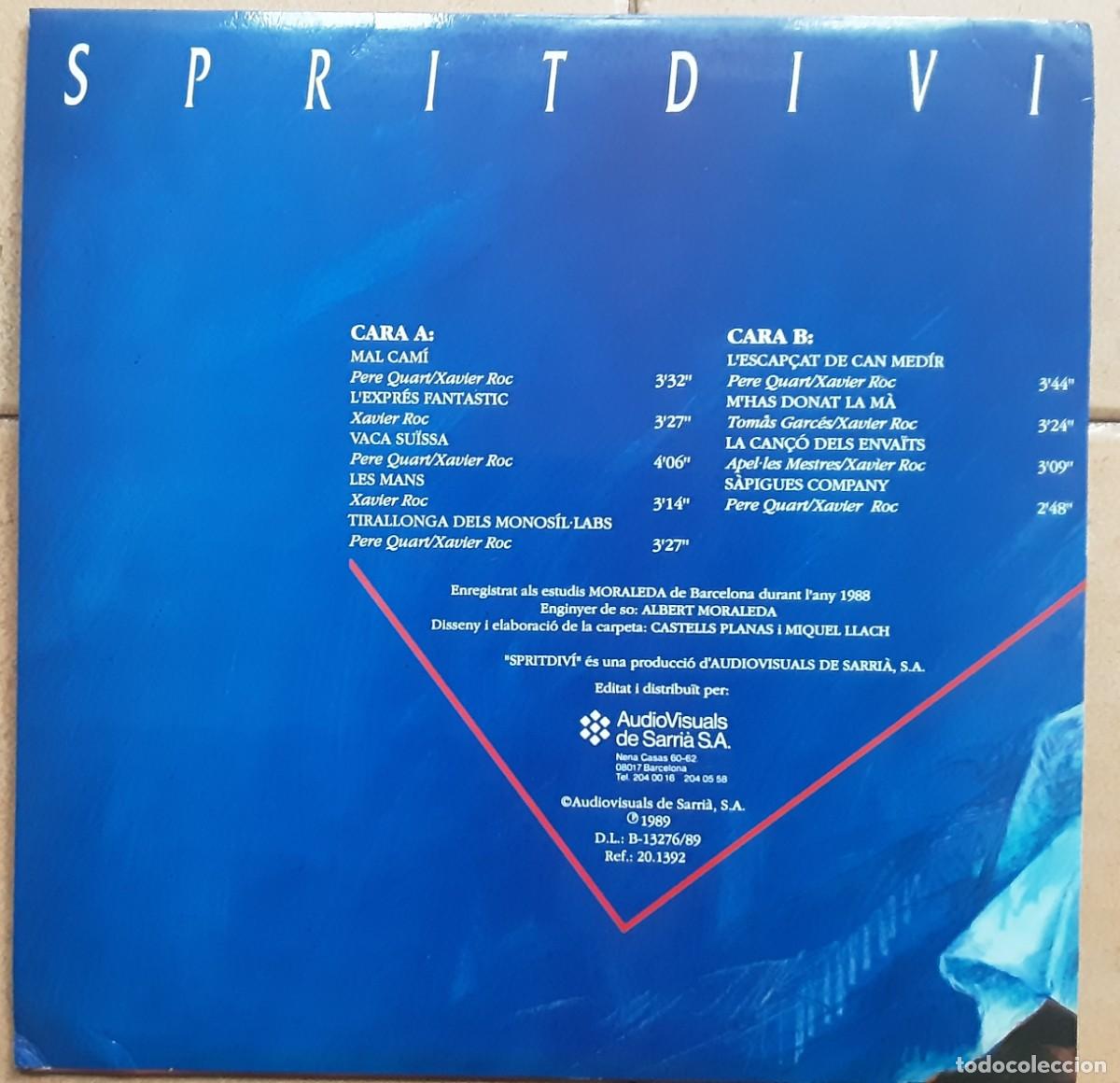 Discos de vinilo: LP SPRITDIVI, con textos de Pere Quart, Apel-!es Mestre - Foto 2