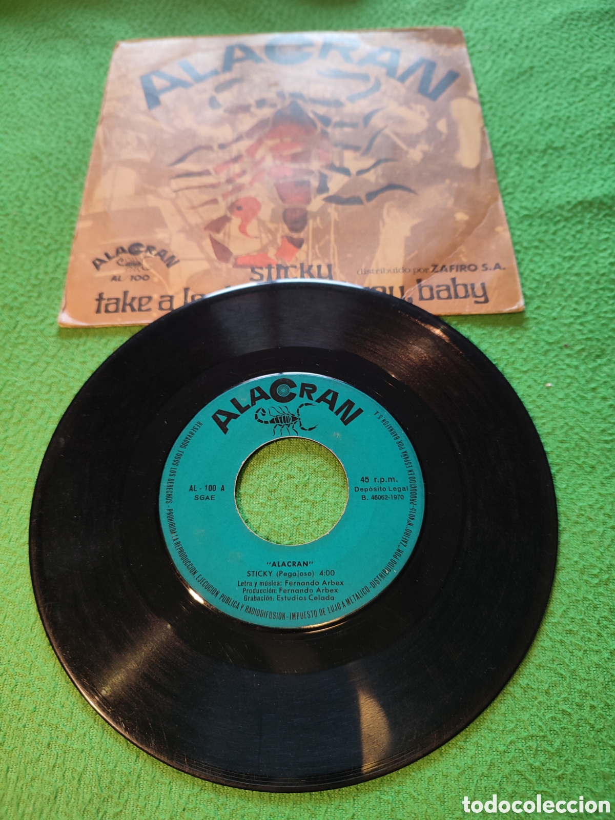 Discos de vinilo: Alacran - Sticky / Take a look around you - Foto 1