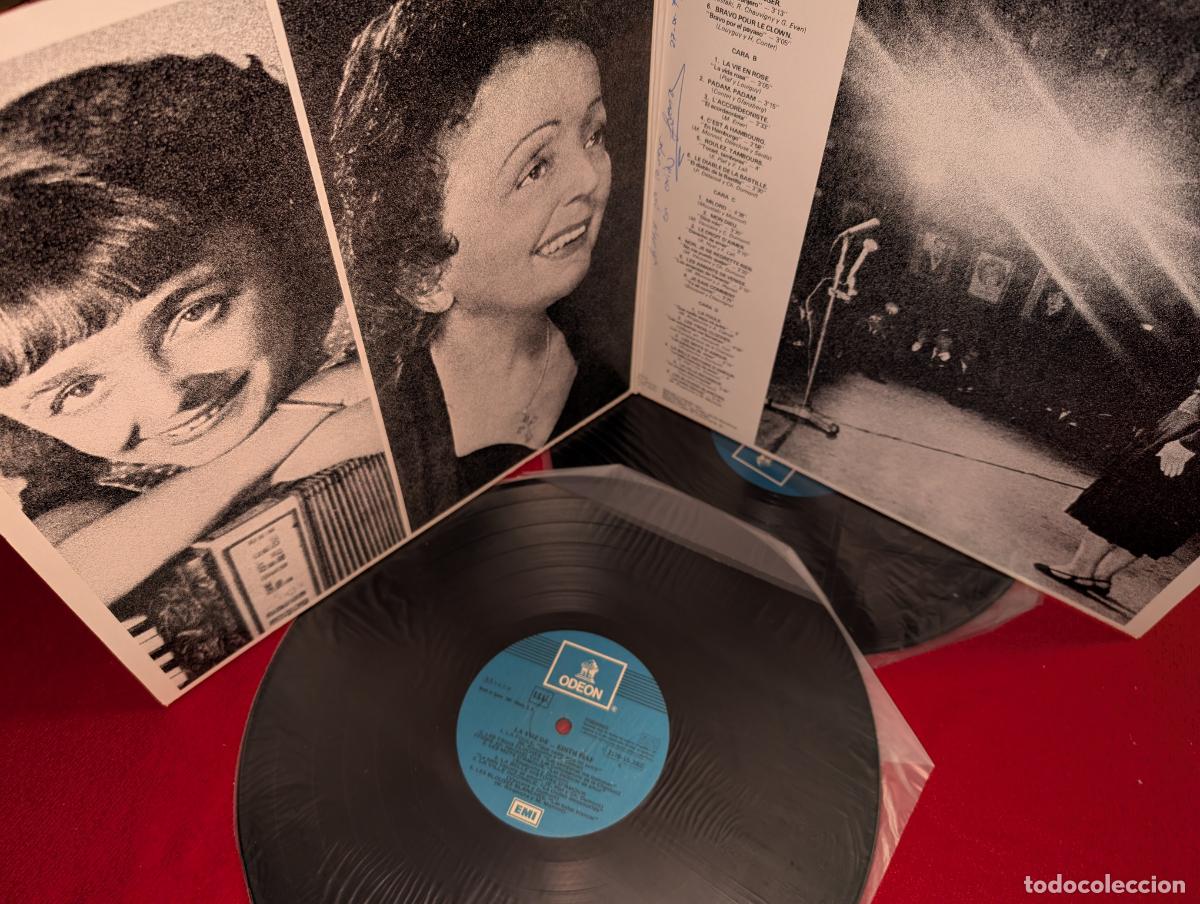 Discos de vinilo: EDITH PIAF La voz de Edith Piaf 2LP 1976 EMI Odeon ESPA&Ntilde;A SPAIN GATEFOLD - Foto 2