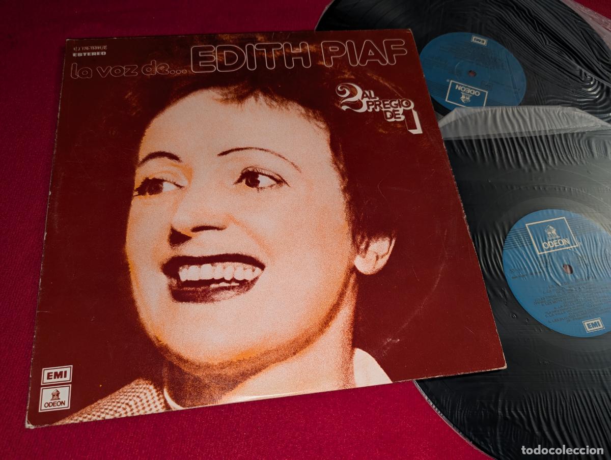 Discos de vinilo: EDITH PIAF La voz de Edith Piaf 2LP 1976 EMI Odeon ESPA&Ntilde;A SPAIN GATEFOLD - Foto 1