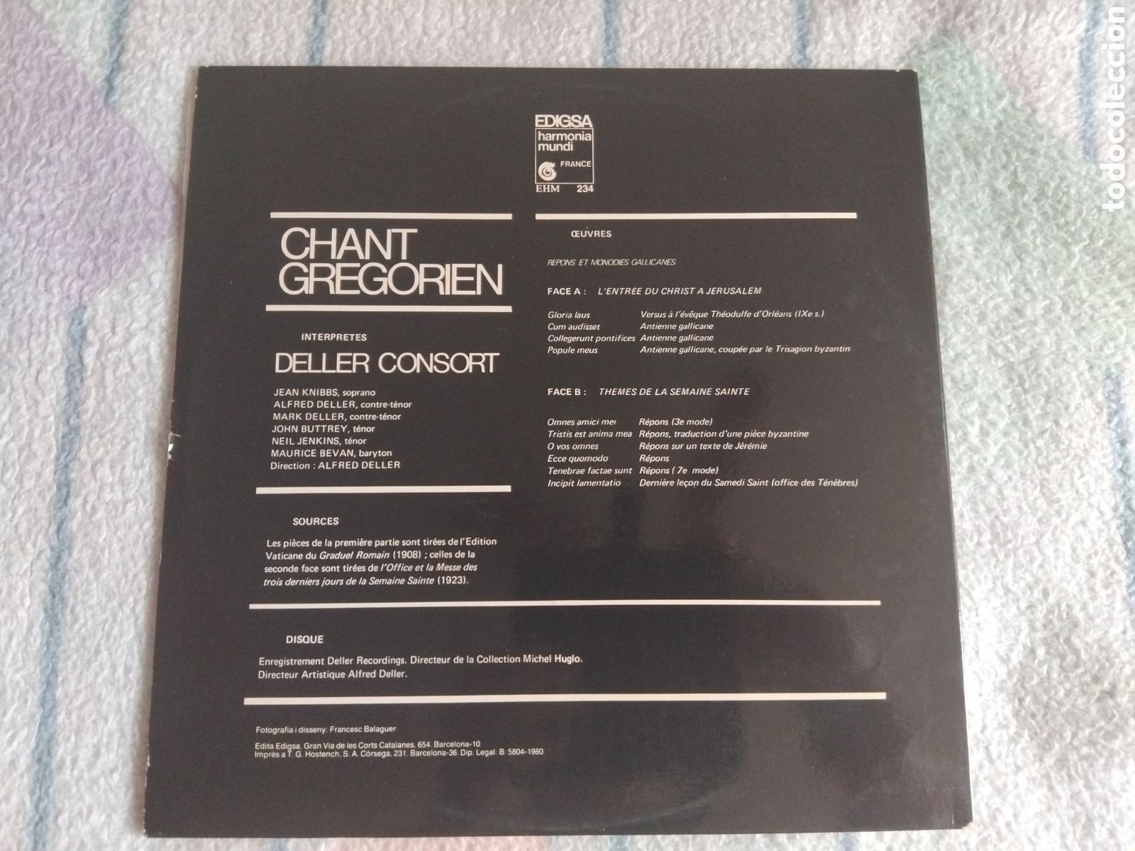 Discos de vinilo: Chant gregorien (deller consort) vinilo - Foto 3