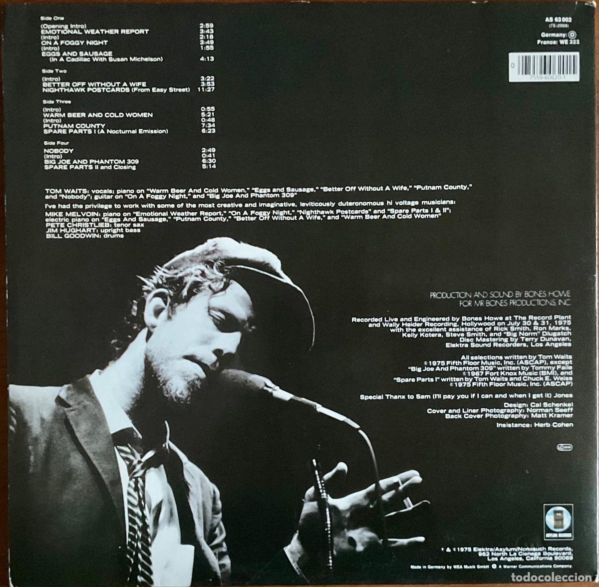 Discos de vinilo: TOM WAITS - NIGHTHAWKS AT THE DINER - Foto 2
