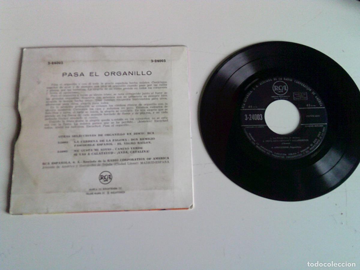 Discos de vinilo: Singels Pasa el organillo - Foto 2