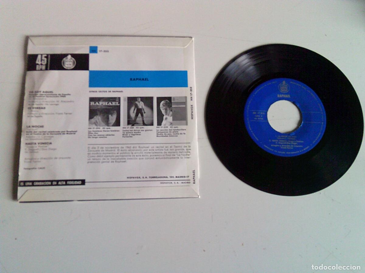 Discos de vinilo: Singels Raphael Yo soy aquel - Foto 2