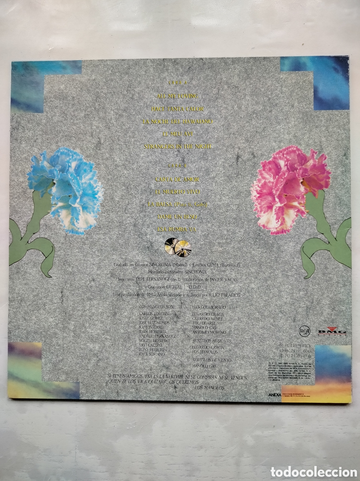 Discos de vinilo: Los Manolos LP 1991. - Foto 2
