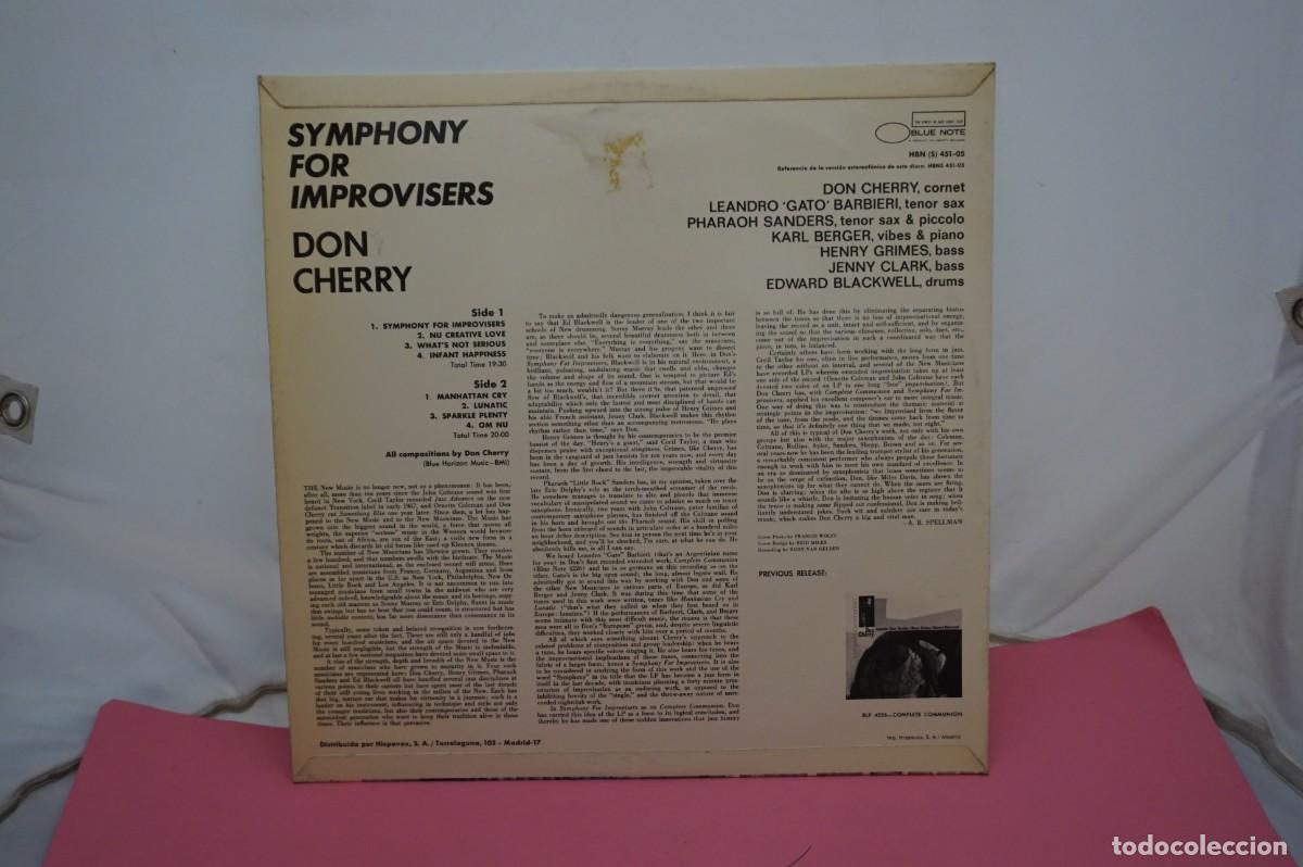 Discos de vinilo: LP - DON CHERRY - SYMPHONY FOR IMPROVISERS - Foto 4
