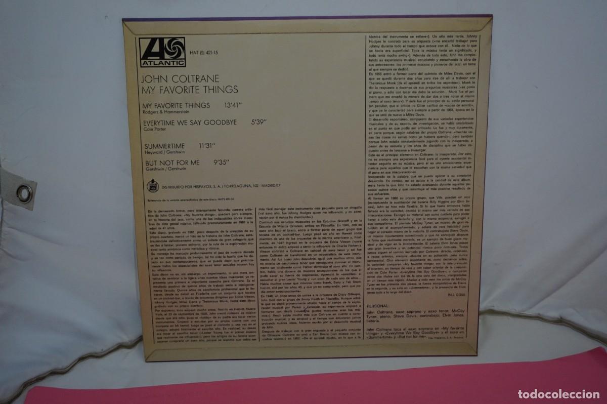 Discos de vinilo: LP - JOHN COLTRANE - MY FAVORITE THINGS - Foto 4