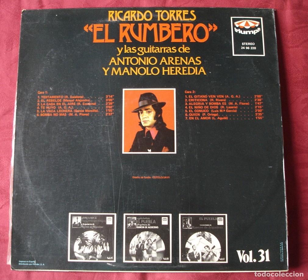 Discos de vinilo: Ricardo Torres El Rumbero. LP Vinilo. - Foto 2