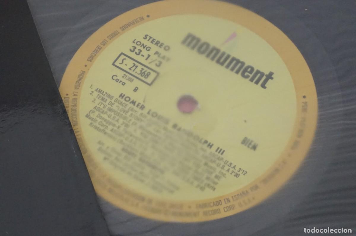 Discos de vinilo: LP - HOMER LOUIS - BOOTS RANDOLPH III - Foto 3