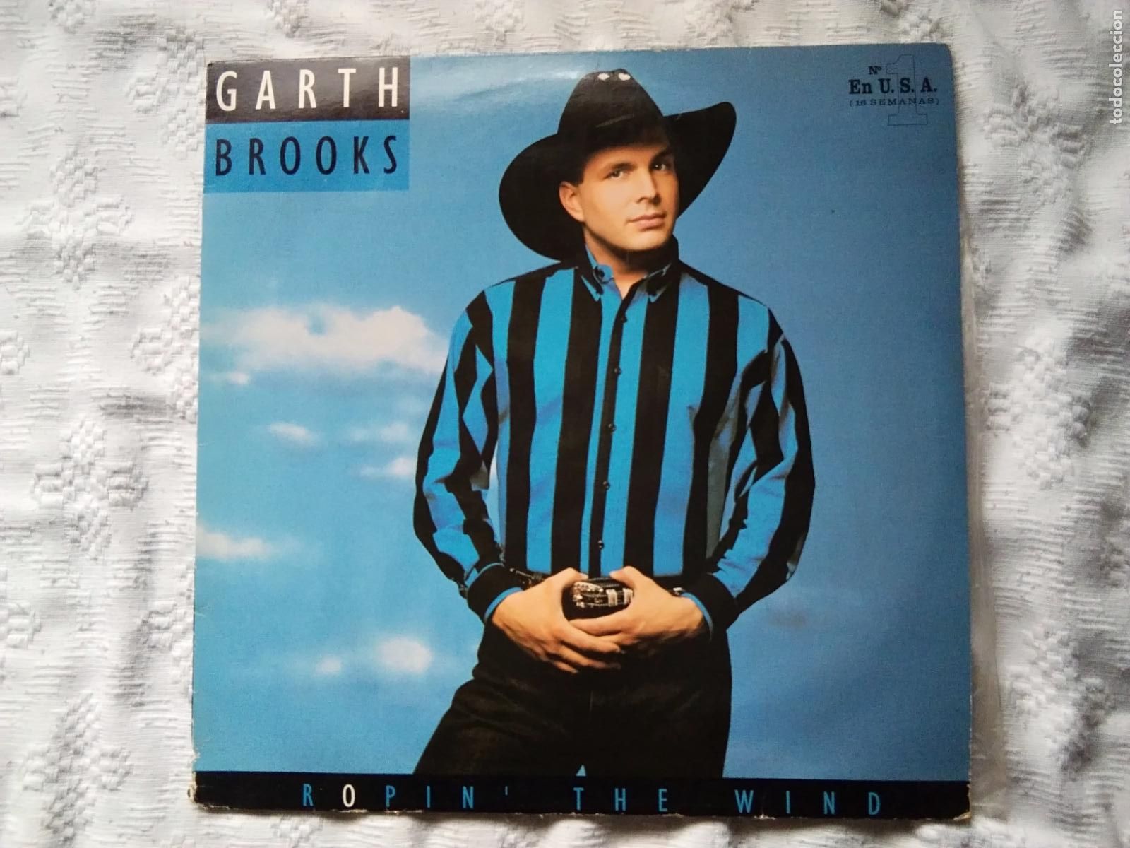 Discos de vinilo: LP GARTH BROOKS ROPIN THE WIND - Foto 1