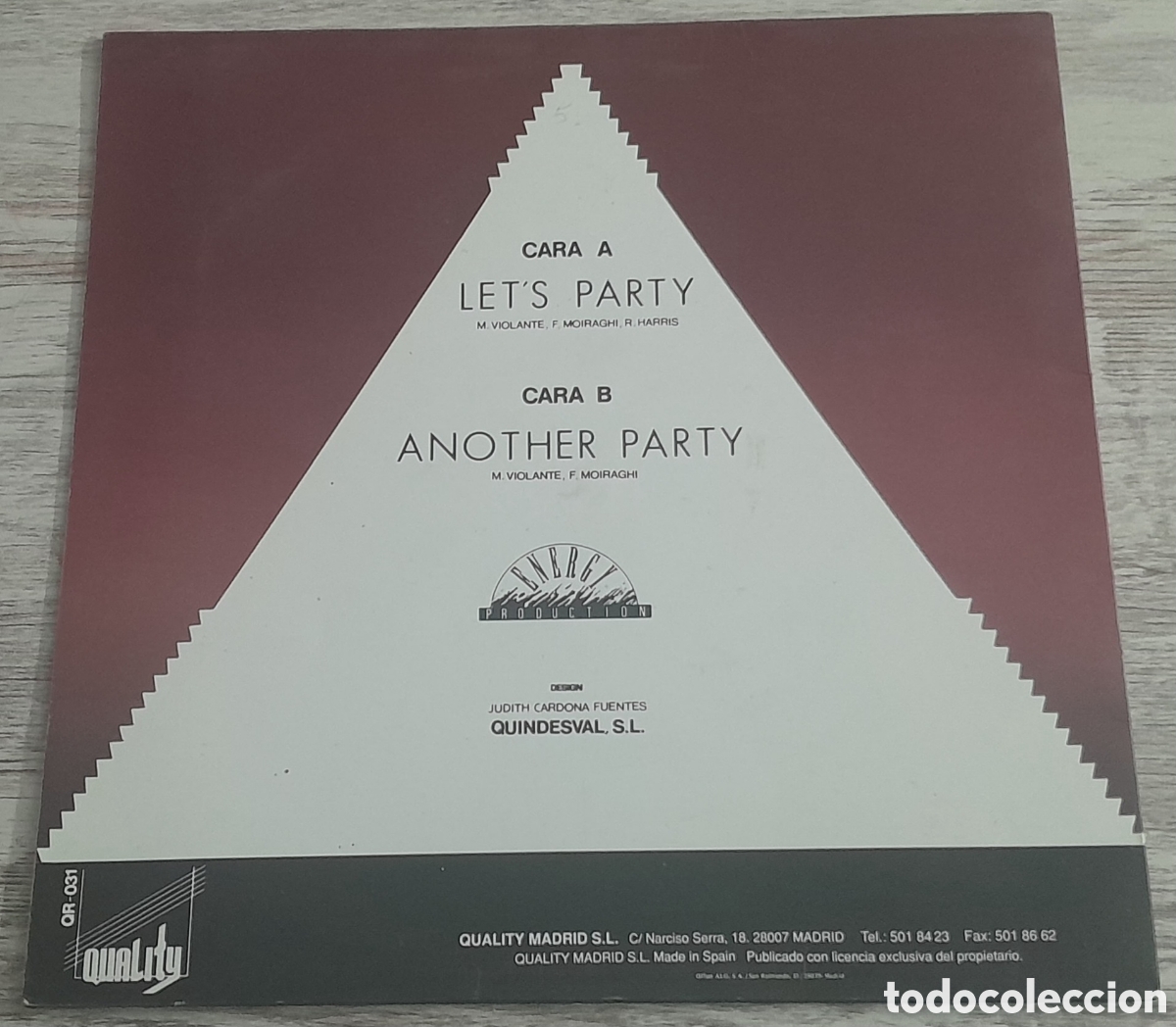 Discos de vinilo: F.M. FEATURING RODNEY - LETS PARTY + ANOTHER PARTY - QUALITY - Foto 2
