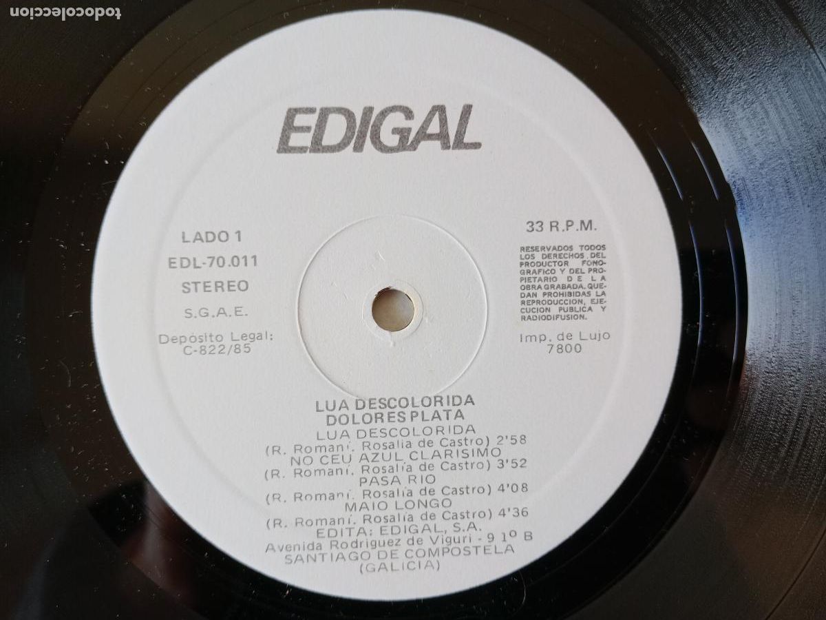 Discos de vinilo: Dolores Plata - lua descolorida - Foto 4