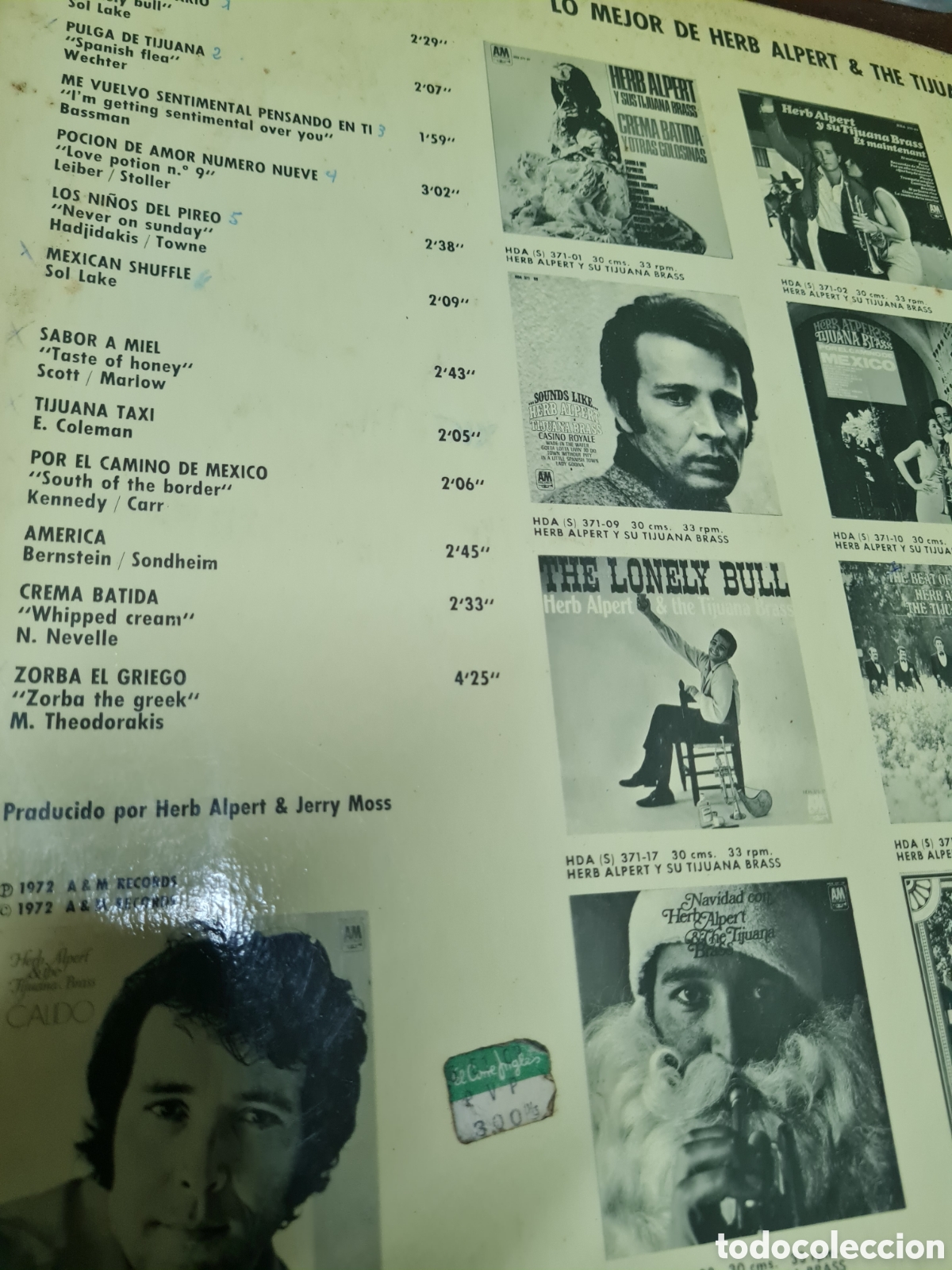 Discos de vinilo: 3 lp HERB ALPERTS TIJUANA BRASS - Foto 2
