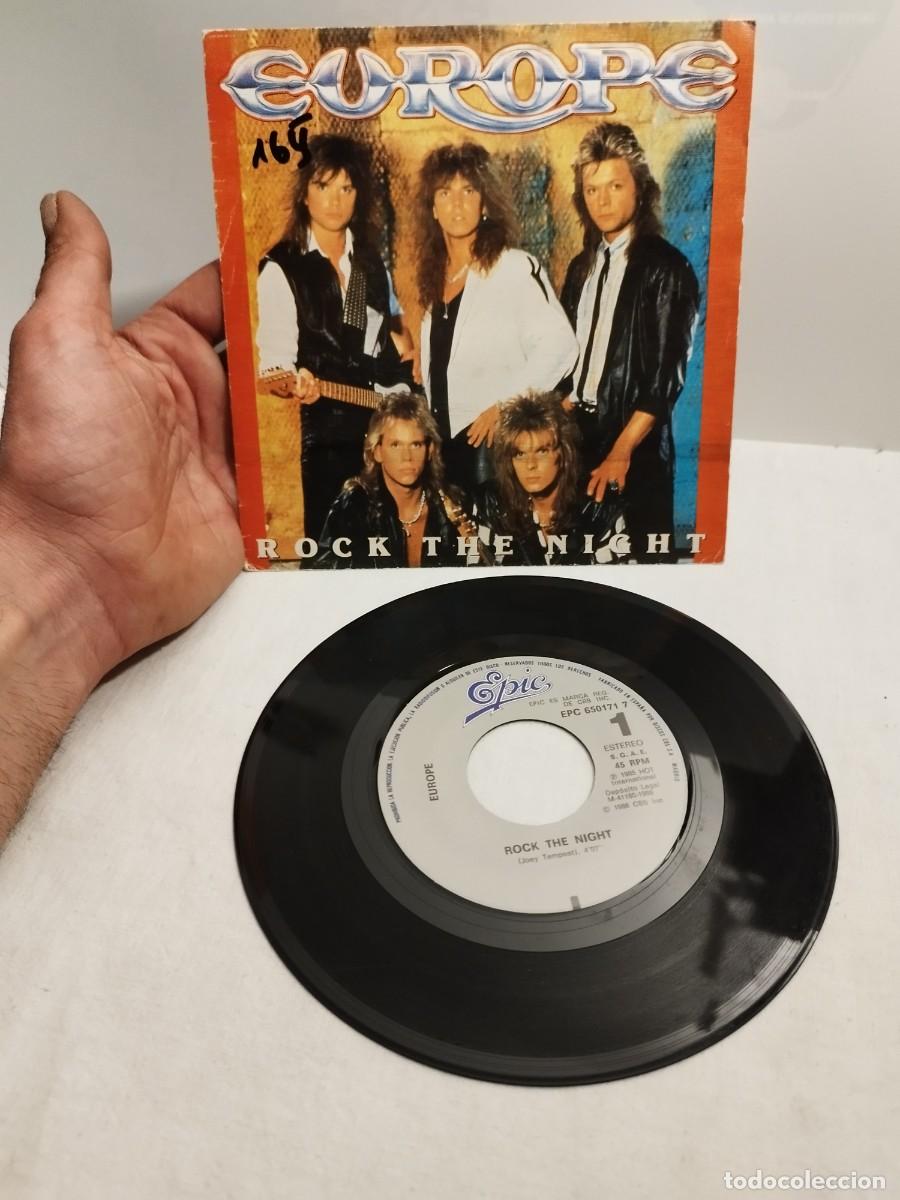 Discos de vinilo: Europe, rock the night. Single 7&rdquo; - Foto 1