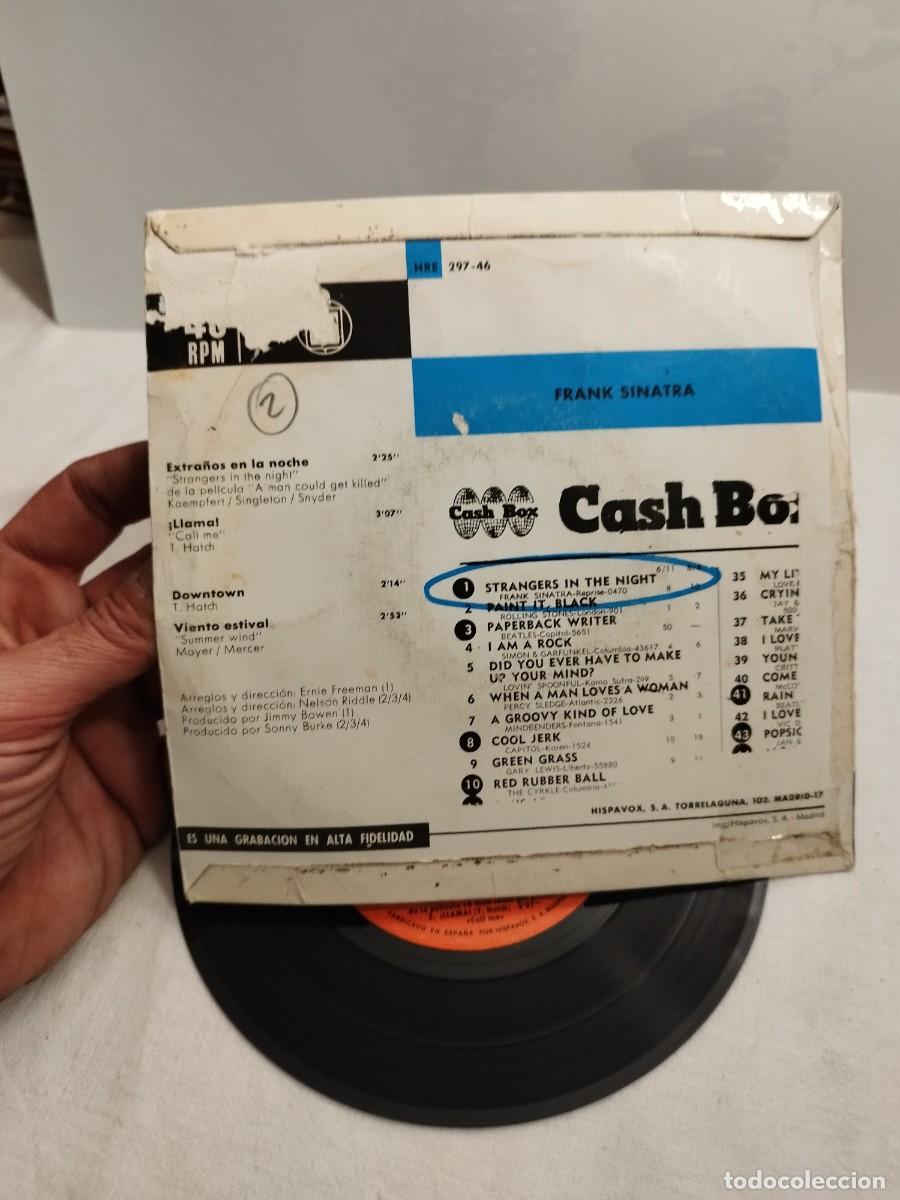 Discos de vinilo: Frank Sinatra, extra&ntilde;os en la noche. Single 7&rdquo; - Foto 5