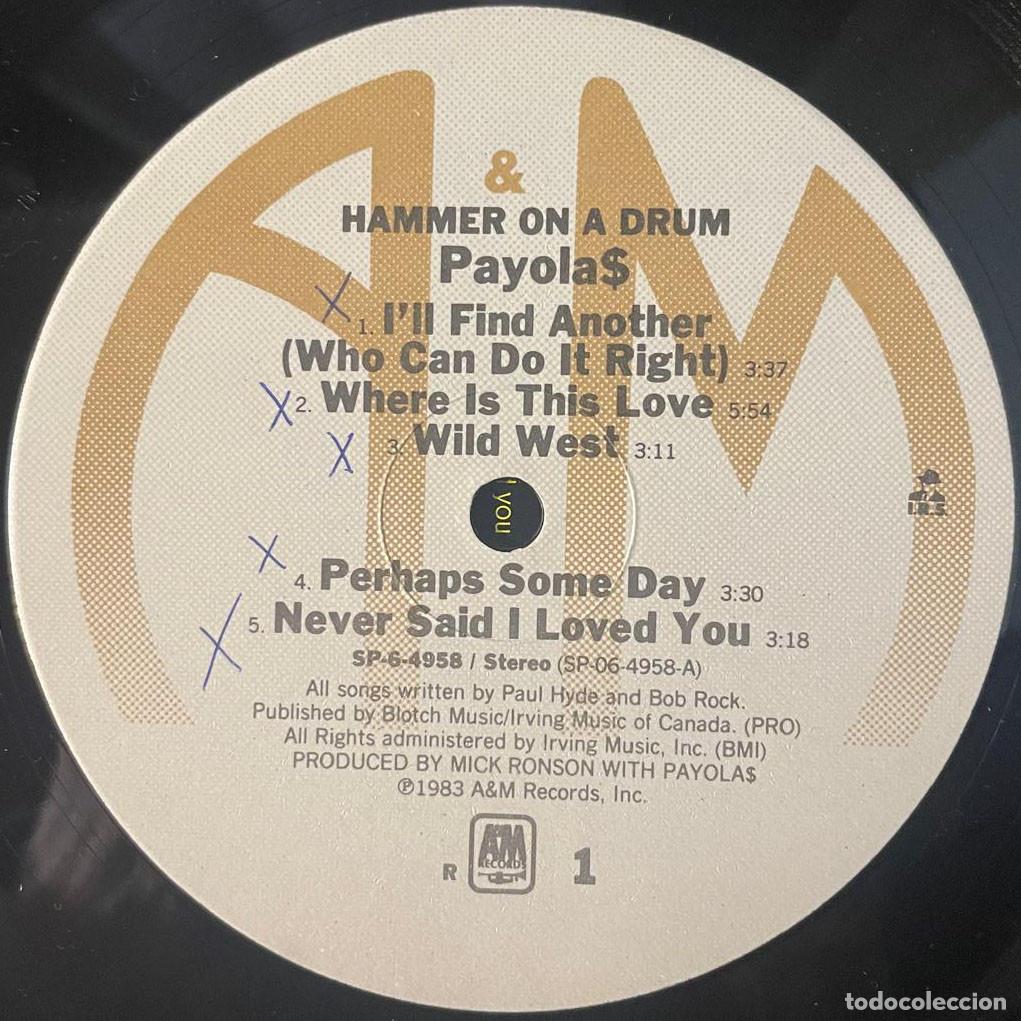 Discos de vinilo: PAYOLAS / HAMMER ON A DRUM / LP A&M RECORDS 1983 / US - Foto 6