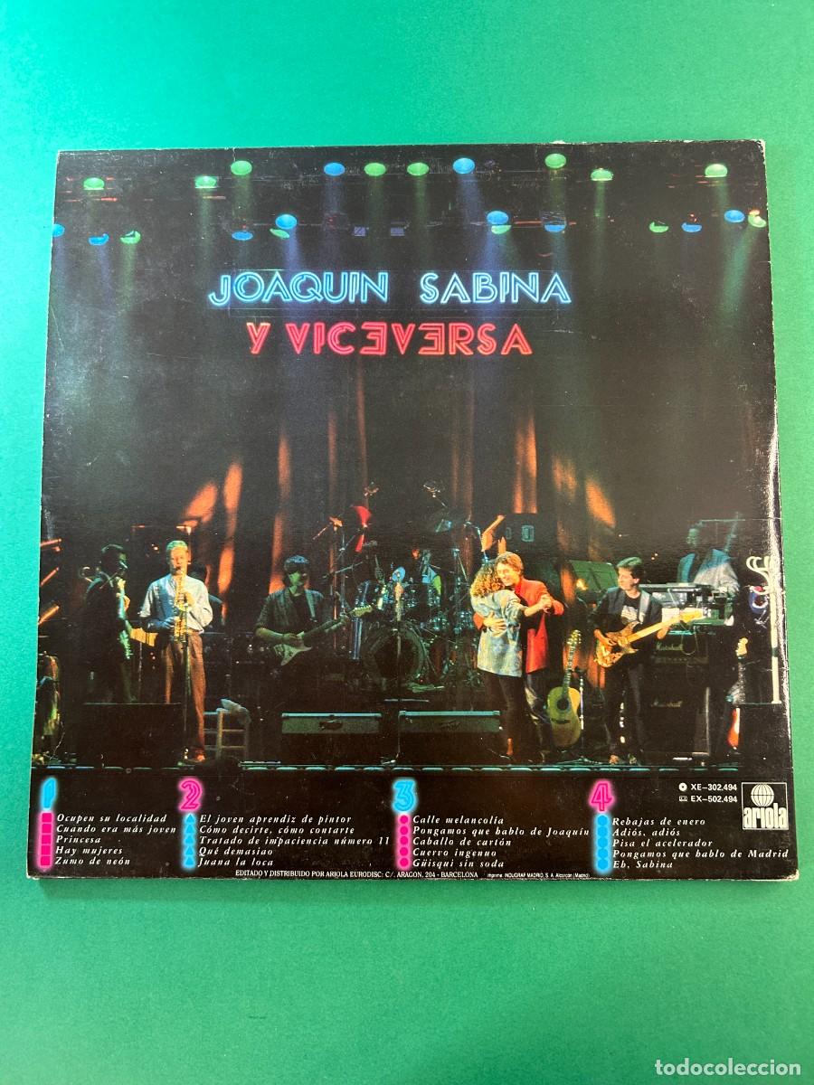 Discos de vinilo: JOAQUIN SABINA Y VICIVERSA EN DIRECTO - DOBLE LP - Foto 3