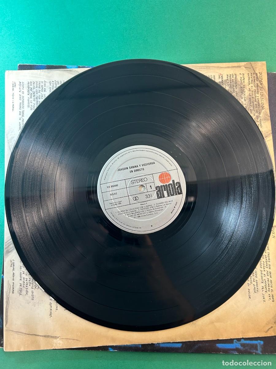 Discos de vinilo: JOAQUIN SABINA Y VICIVERSA EN DIRECTO - DOBLE LP - Foto 4
