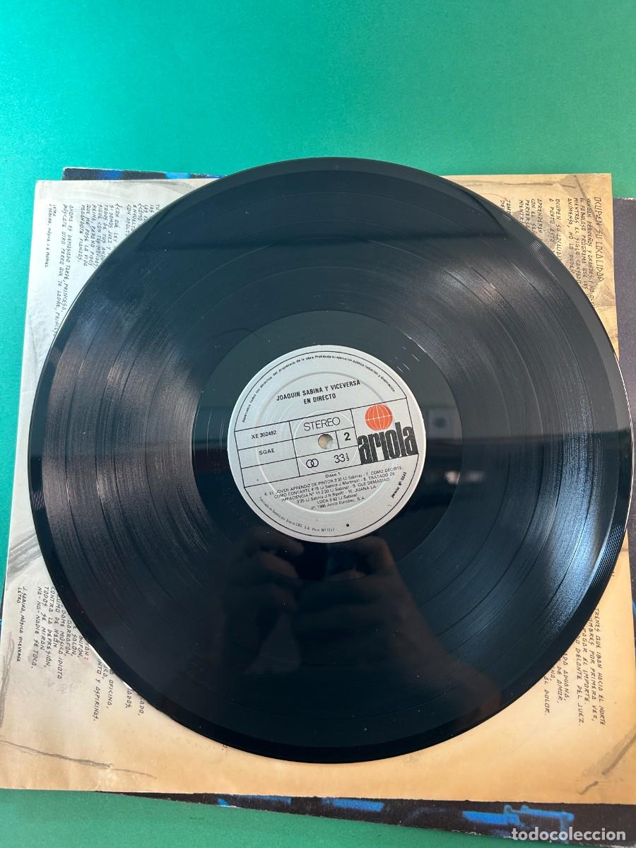 Discos de vinilo: JOAQUIN SABINA Y VICIVERSA EN DIRECTO - DOBLE LP - Foto 5
