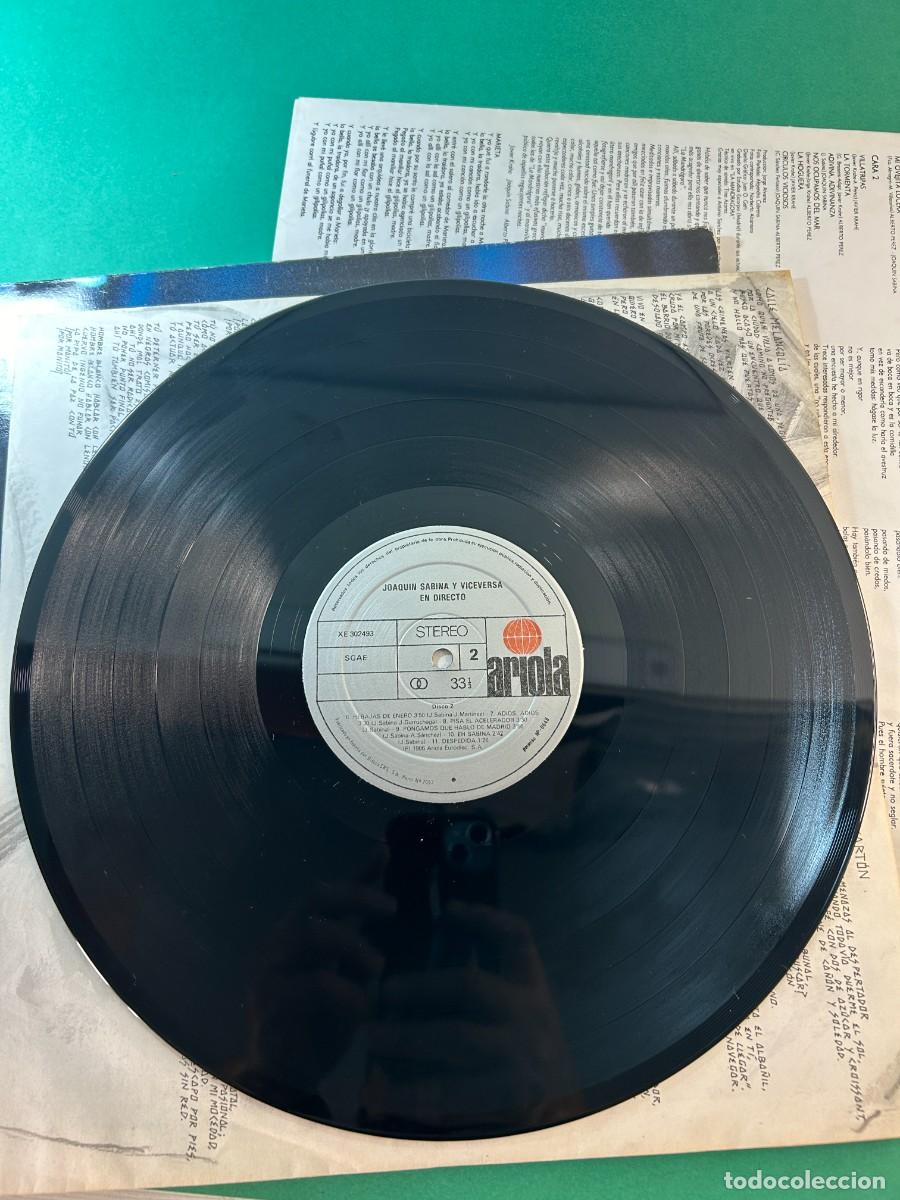 Discos de vinilo: JOAQUIN SABINA Y VICIVERSA EN DIRECTO - DOBLE LP - Foto 7