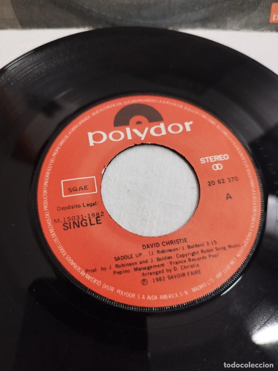 Discos de vinilo: DAVID CHRISTIE, Saddle Up. Single 7&rdquo;. - Foto 2