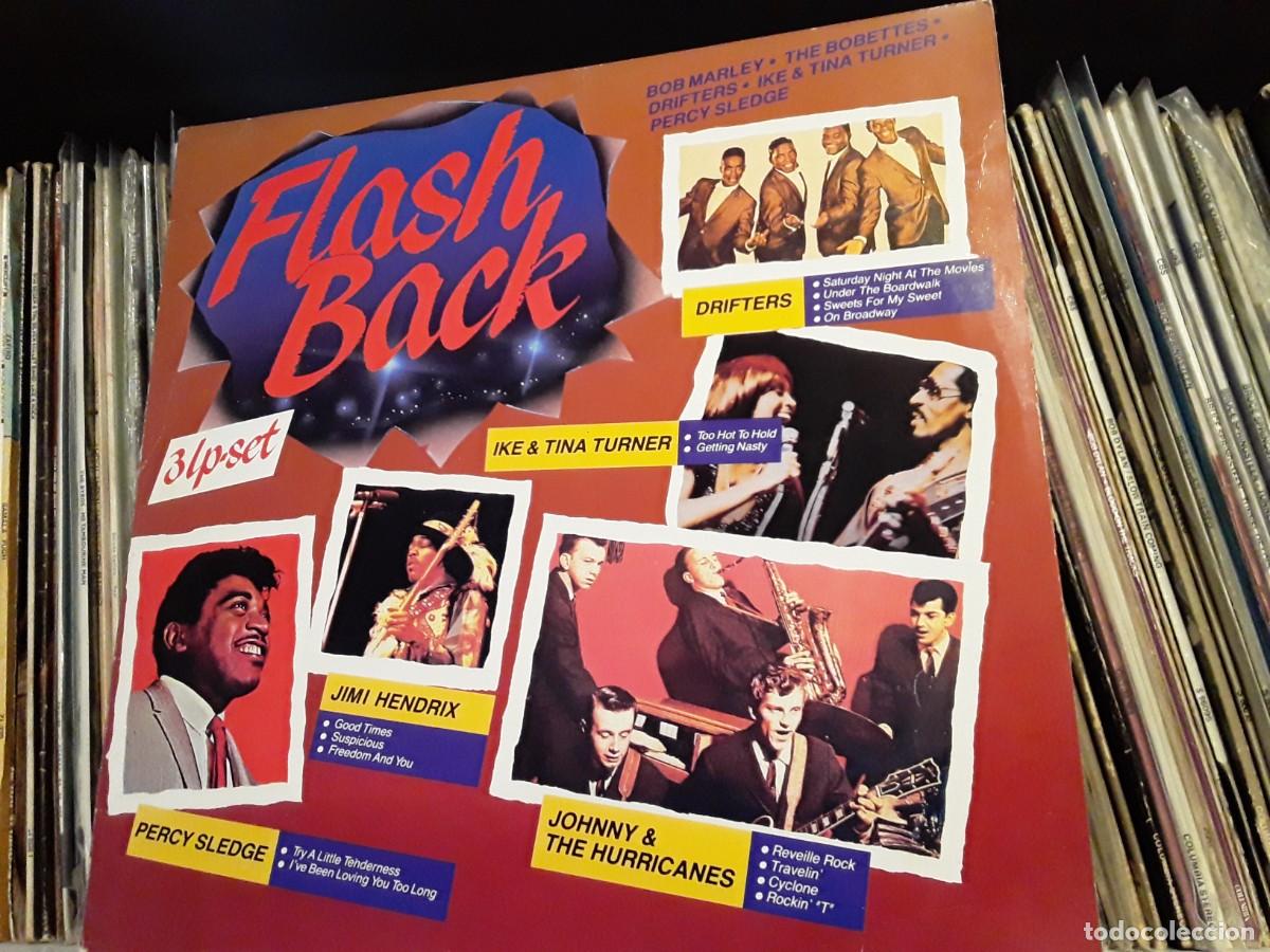 Discos de vinilo: hendrix marley Varios &lrm;&ndash; Flashback - 3lp edic. italia 1981 - Foto 1