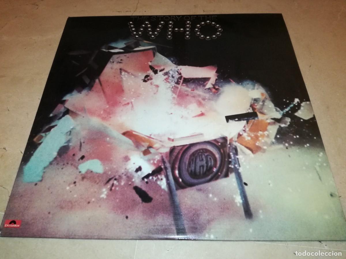 Discos de vinilo: THE WHO-THE STORY OF THE WHO-DOBLE LP-EDICI&Oacute;N ESPA&Ntilde;OLA-POLYDOR-VINILOS EN MUY BUEN ESTADO