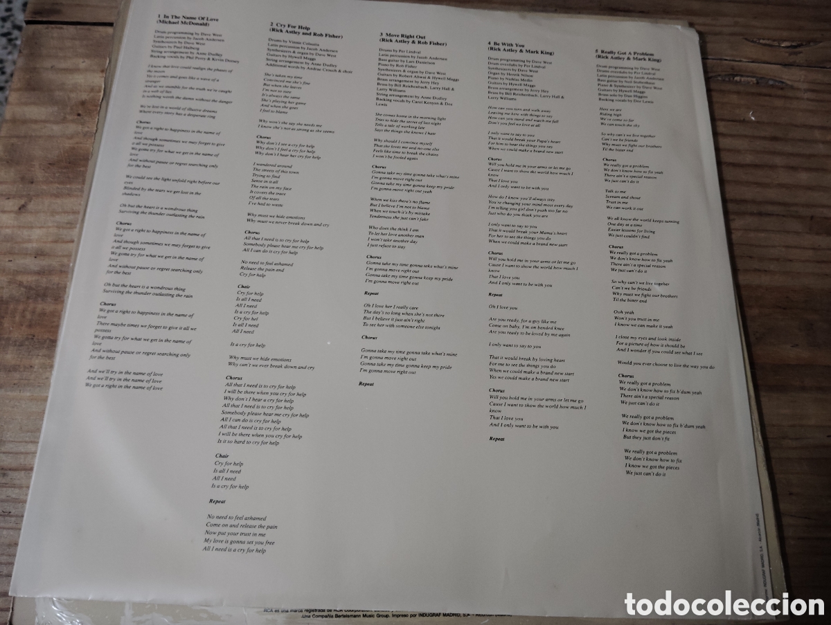 Discos de vinilo: RICK ASTLEY - FREE , 1991 - Foto 3