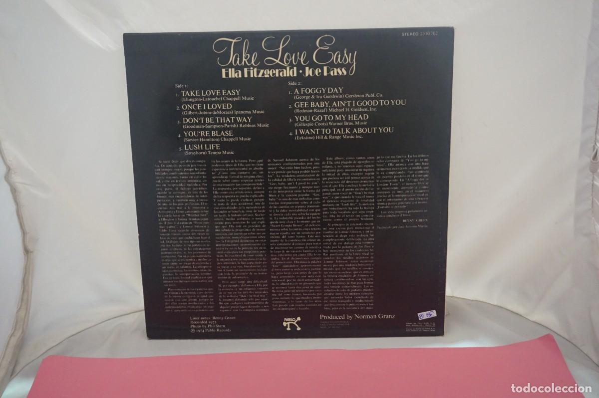 Discos de vinilo: LP - ELLA FITZGERALD - TAKE LOVE EASY - Foto 3