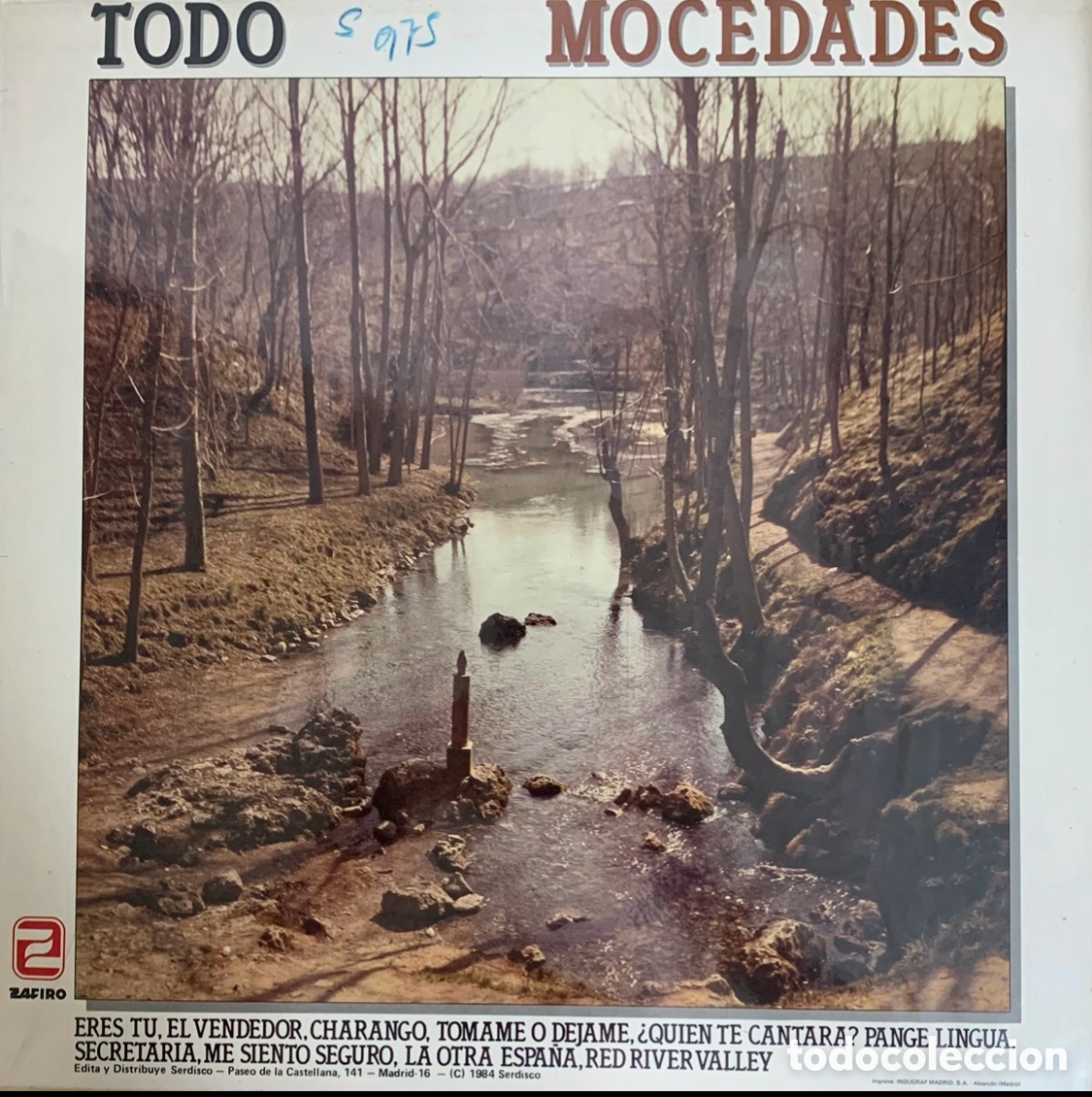Discos de vinilo: Disco Vinilo LP. Mocedades. &ldquo;Todo&rdquo;. 1984. - Foto 2