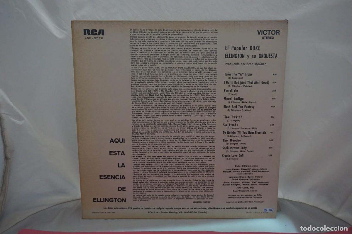 Discos de vinilo: LP - DUKE ELLINGTON - EL POPULAR - Foto 3
