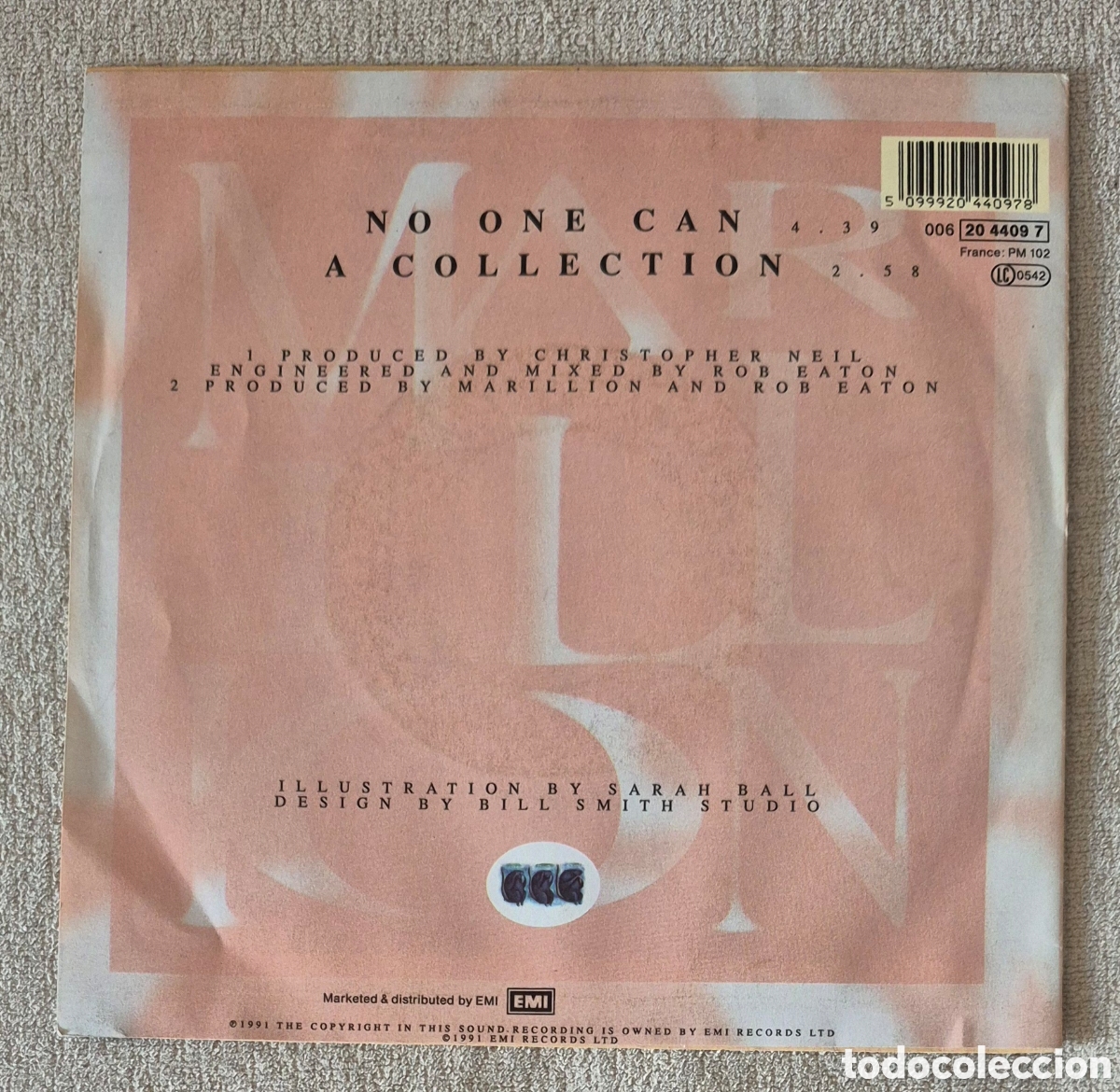 Discos de vinilo: SINGLE - MARILLION - NO ONE CAN 1991 - Foto 2
