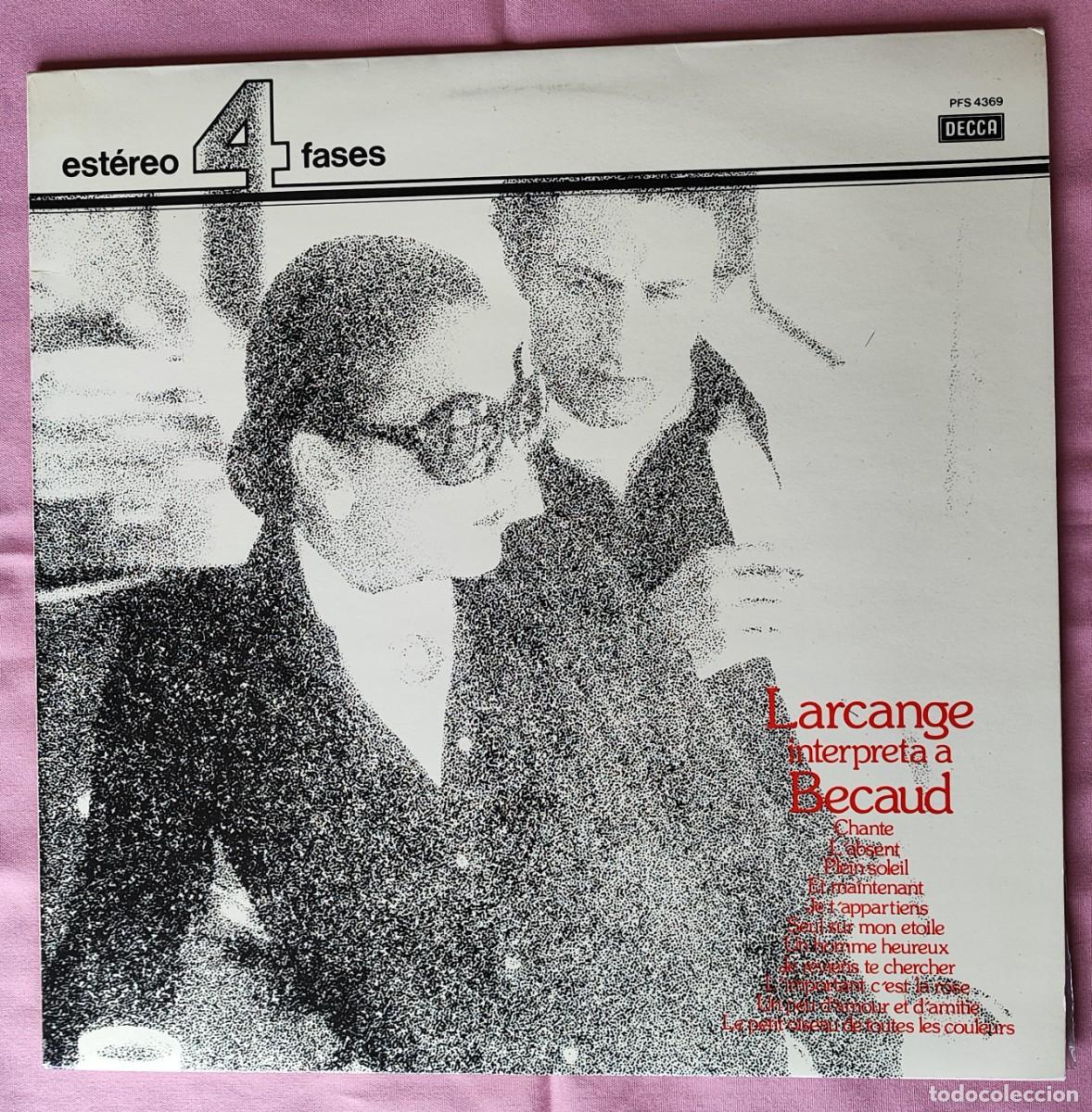 Discos de vinilo: LARCANGE INTERPRETA A BECAUD (CON ROLAND SHAW Y SU ORQUESTA). - Foto 1
