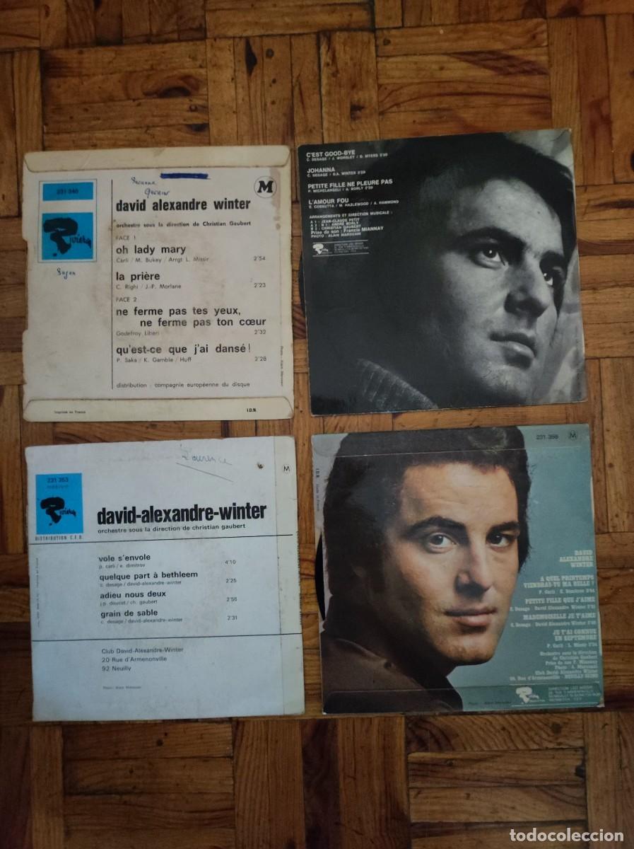 Discos de vinilo: David Alexandre Winter 4 singles ediciones Barclay - Foto 2