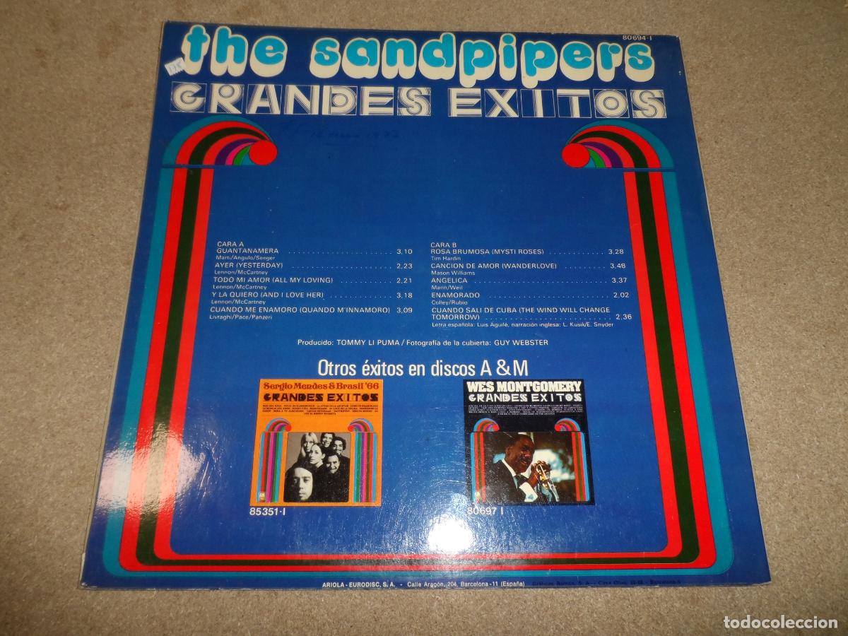 Discos de vinilo: The Sandpipers &lrm;&ndash; Grandes Exitos (SPAIN 1974) - Foto 2