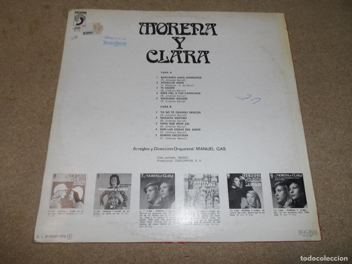 Discos de vinilo: Morena y Clara &ndash; Morena y Clara (SPAIN 1978) - Foto 2