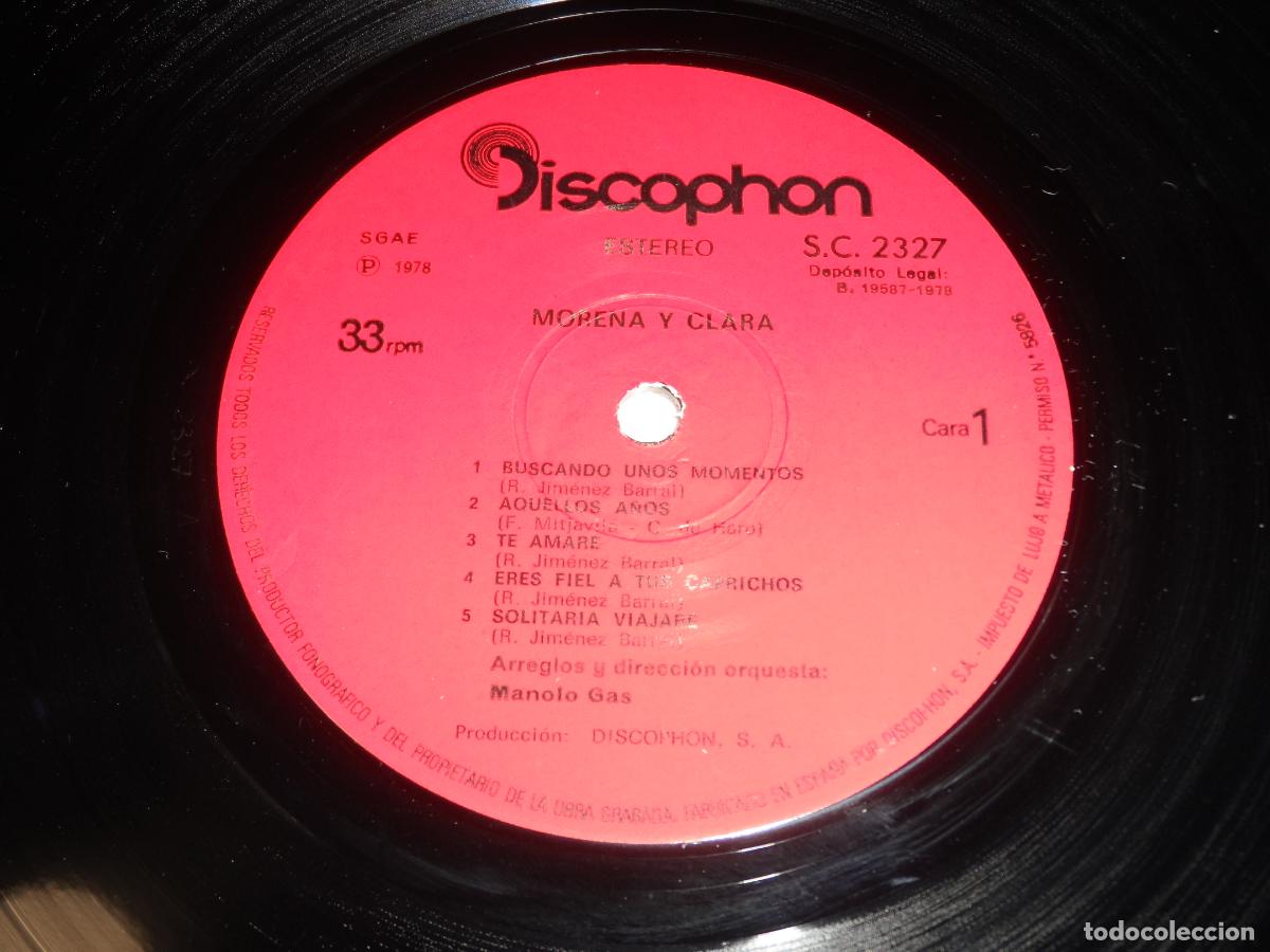 Discos de vinilo: Morena y Clara &ndash; Morena y Clara (SPAIN 1978) - Foto 3