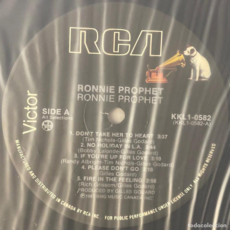 Discos de vinilo: RONNIE PROPHET / RONNIE PROPHET / LP RCA 1987 / CANADA - Foto 4