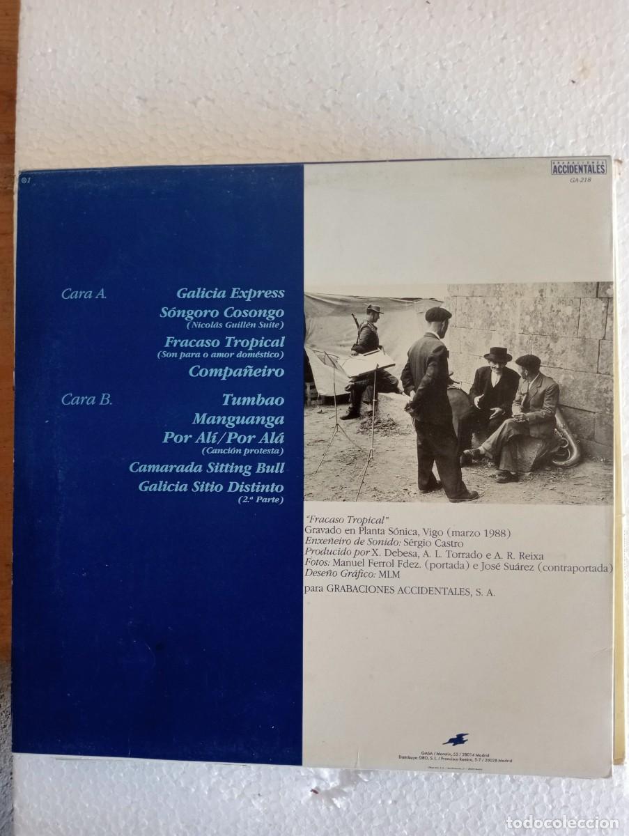 Discos de vinilo: Os Resentidos - Fracaso Tropical (LP) insert 1988 - Foto 2
