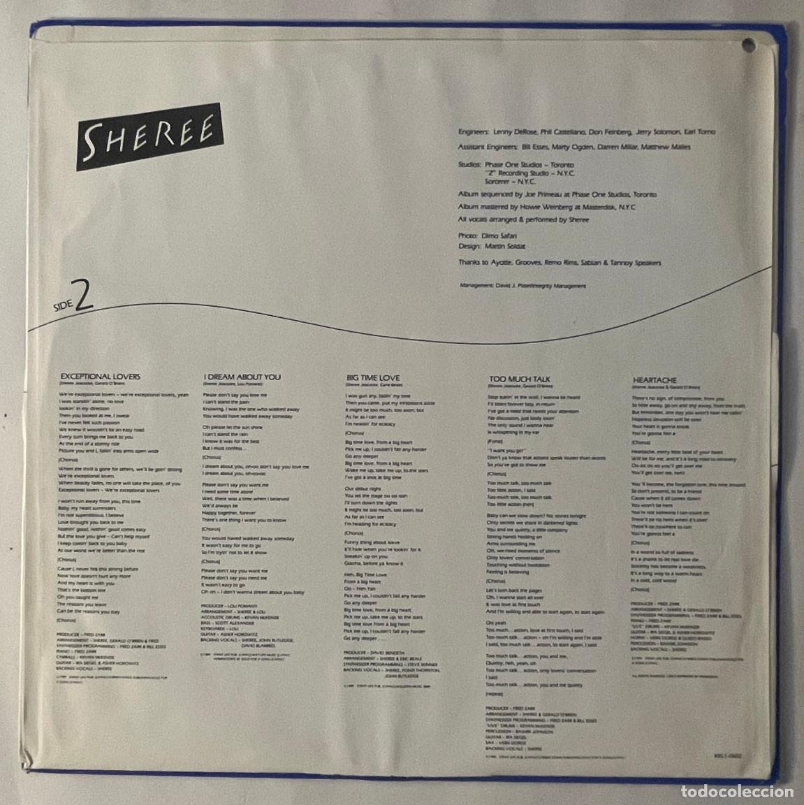 Discos de vinilo: SHEREE / SHEREE / LP RCA 1989 / CANADA - Foto 4