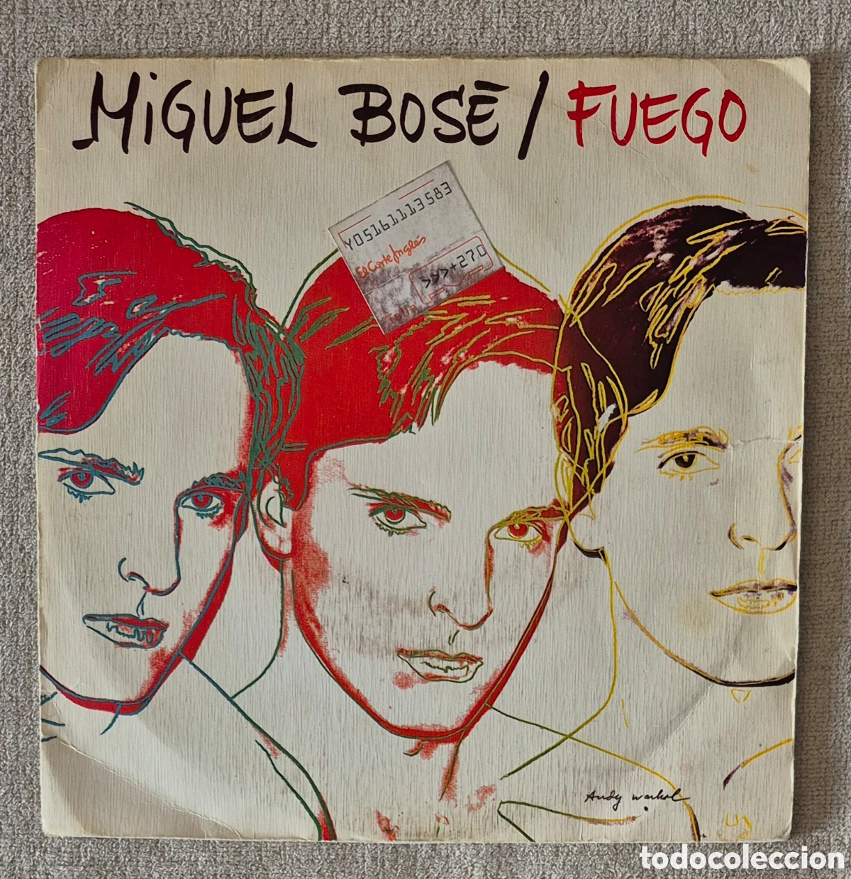 Discos de vinilo: SINGLE - MIGUEL BOS&Eacute; - FUEGO 1983 - Foto 1