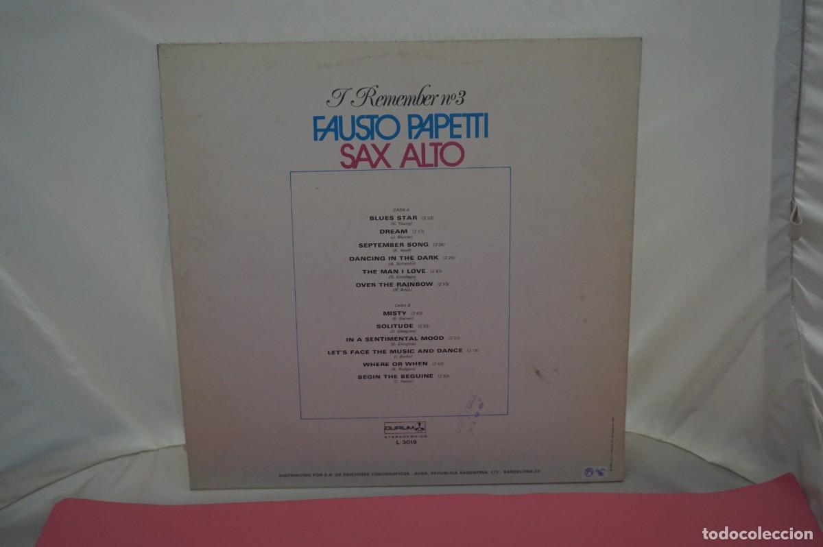 Discos de vinilo: LP - FAUSTO PAPETTI - SAX ALTO - Foto 3