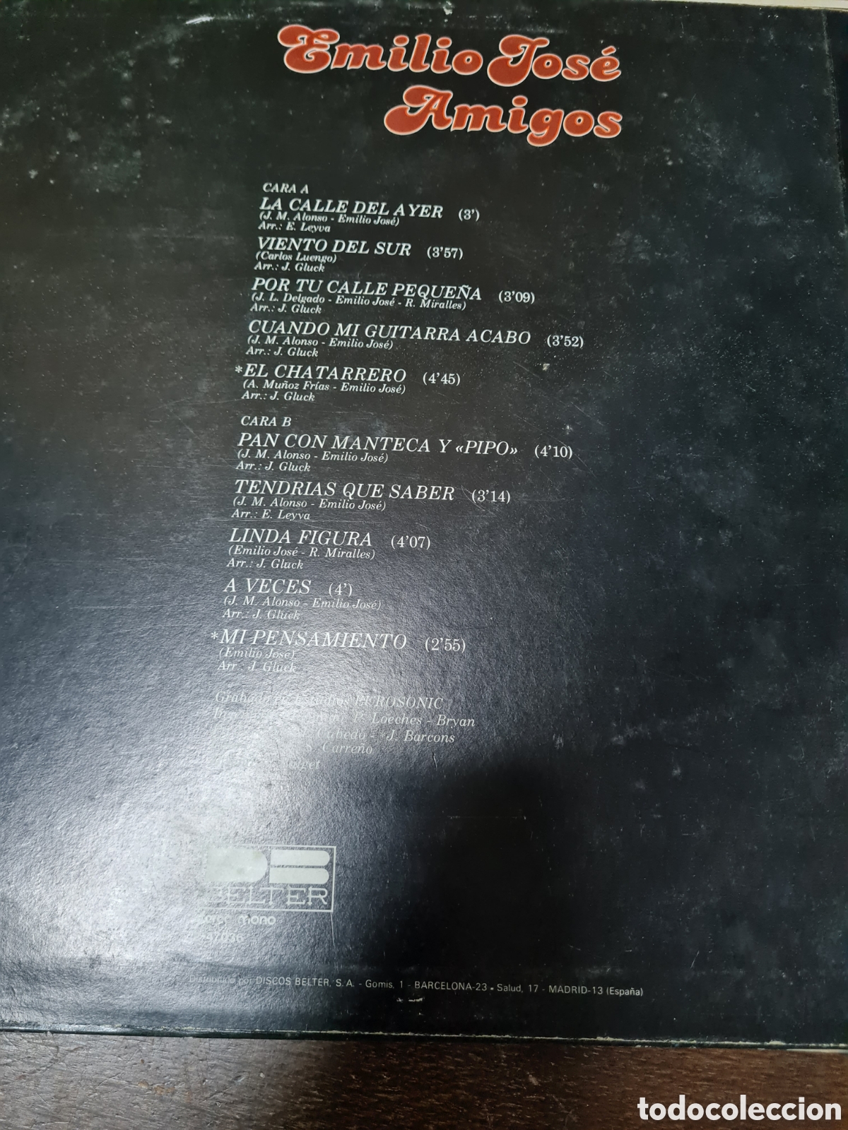 Discos de vinilo: 2lps Emilio Jose a&ntilde;os 80 - Foto 2