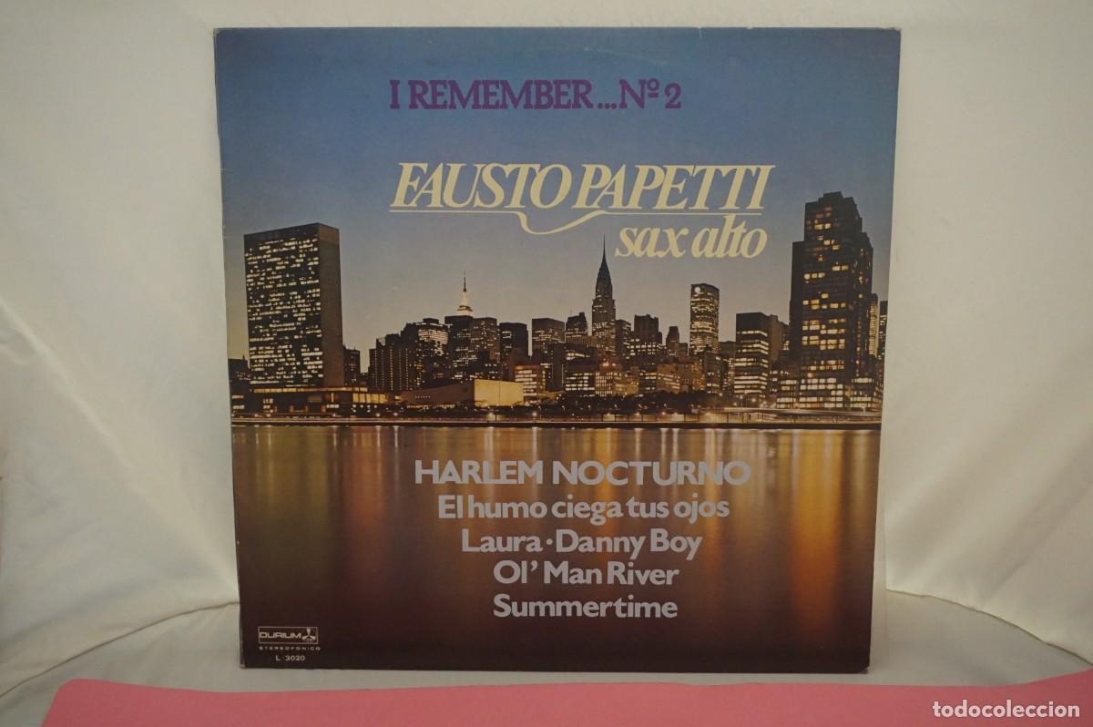 Discos de vinilo: LP - I REMEMBER... N&ordm; 2 - FAUSTO PAPETTI - SAX ALTO - Foto 1