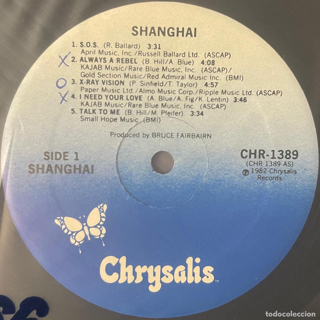 Discos de vinilo: SHANGHAI / SHANGHAI / LP CHRYSALIS 1982 / UK - Foto 3