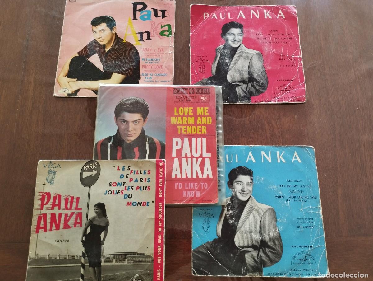 Discos de vinilo: 5 singles de Paul Anka - Foto 1