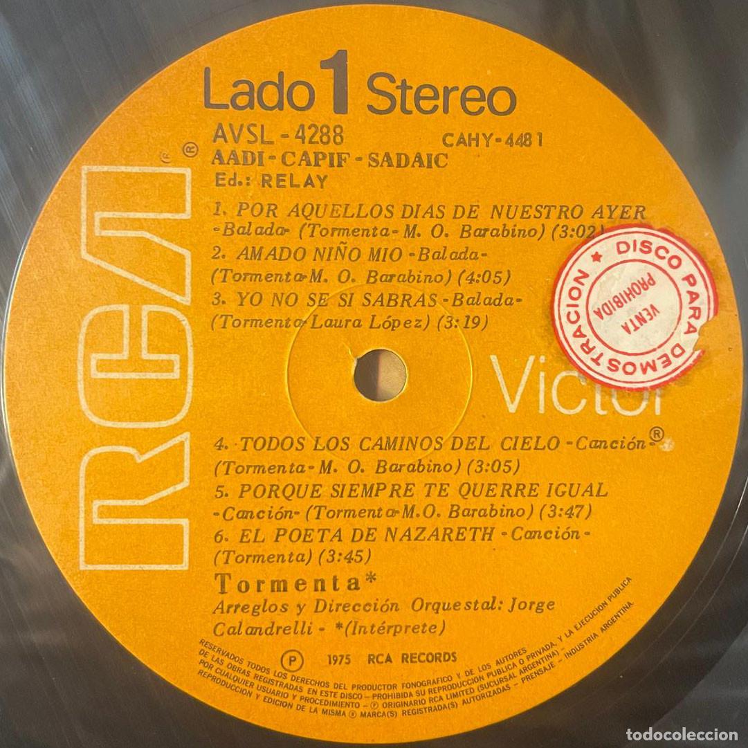 Discos de vinilo: TORMENTA / TORMENTA / LP RCA 1975 / ARGENTINA - Foto 4