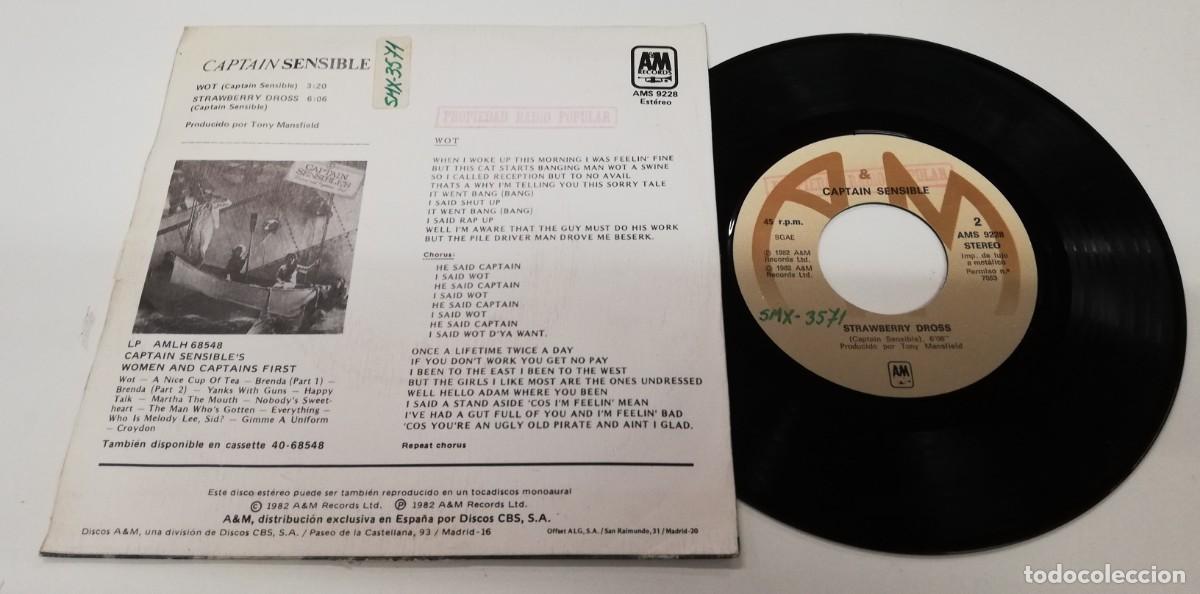 Discos de vinilo: SCO29-Captain Sensible - Wot (7&rdquo;, Single) - Foto 2