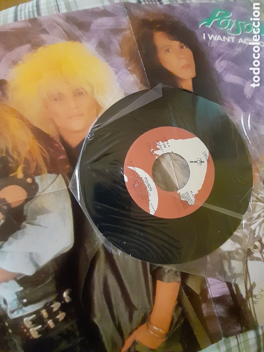 Discos de vinilo: Poison - I want action - single - Foto 5